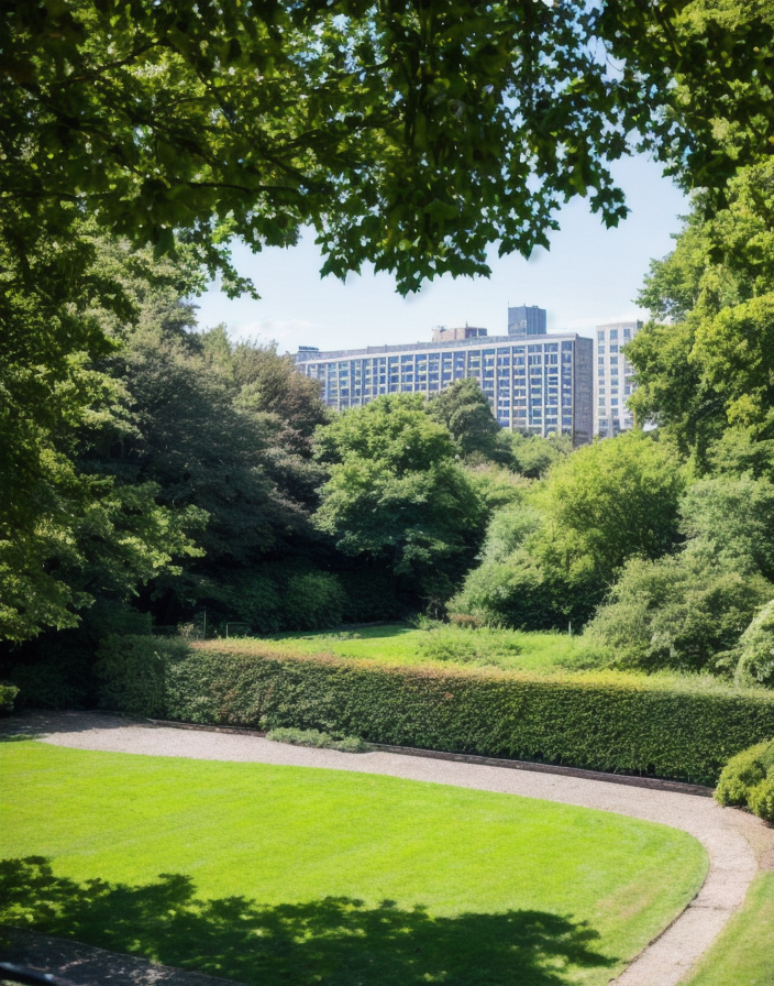 00035-37279035-view from window, yard with large buildings, sunny day, trees and bushes, movie still, 80mm lens, masterpiece, best quality, (fi.png